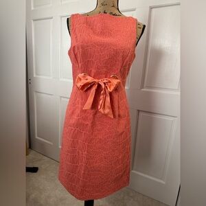 Taylor Pink Sheath Mini Dress Scoop Neck Sleeveless